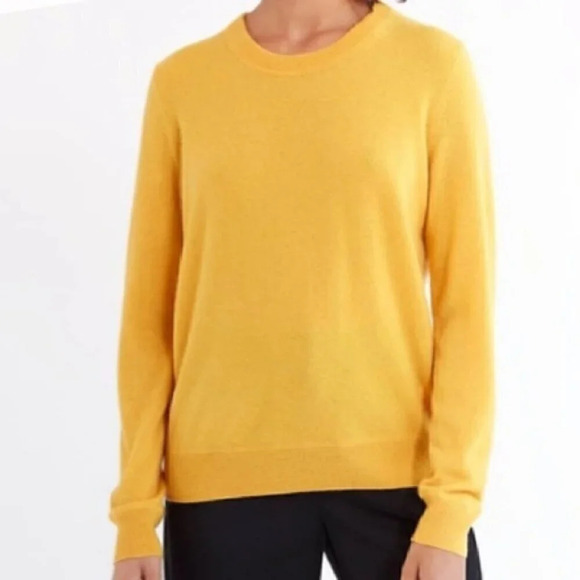 Aritzia Tna Keely 100% Cashmere Sweater  Sun Valley Yellow | XXS - Picture 1 of 7